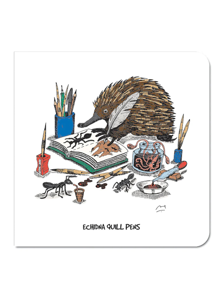 Echidna Quill Pens Greeting Card