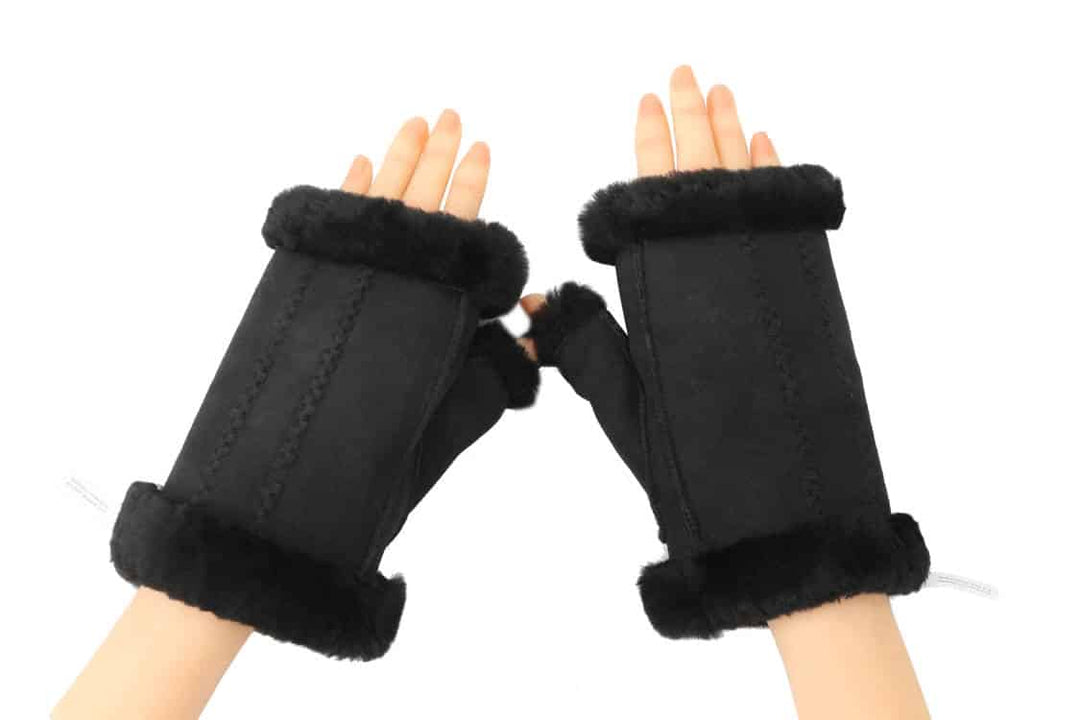 Fingerless Sheepskin Mittens