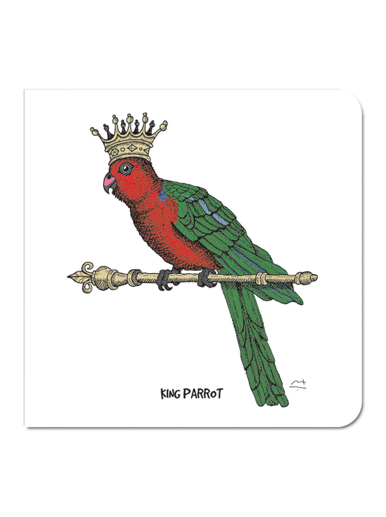 King Parrot Greeting Card