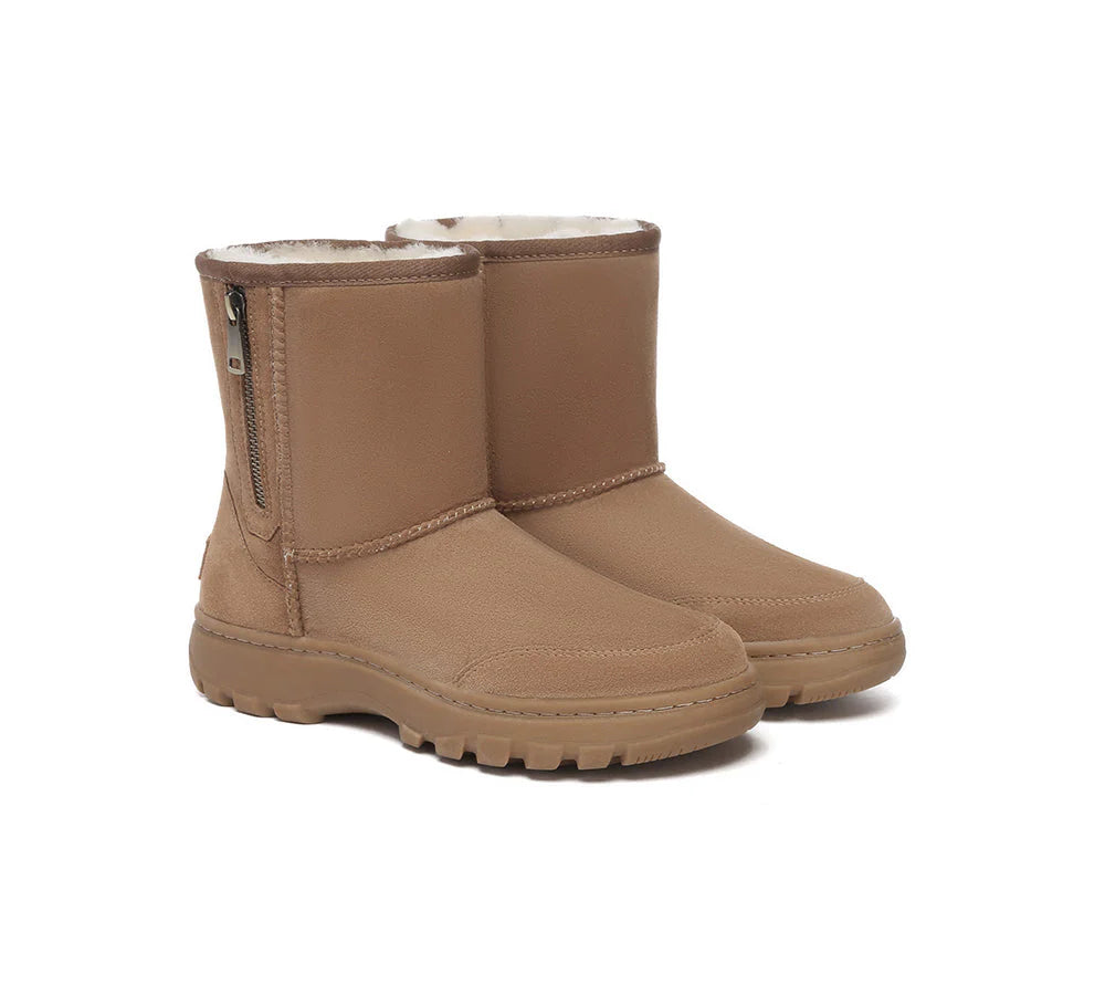 UGG BOOTS AUSTRALIA Australian Shepherd Sheepskin Women Zipper Short Outdoor