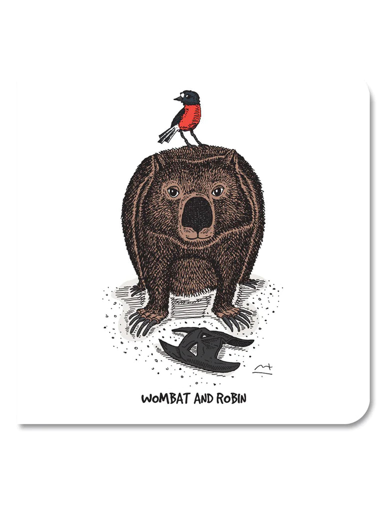 Wombat &amp; robin Greeting Card